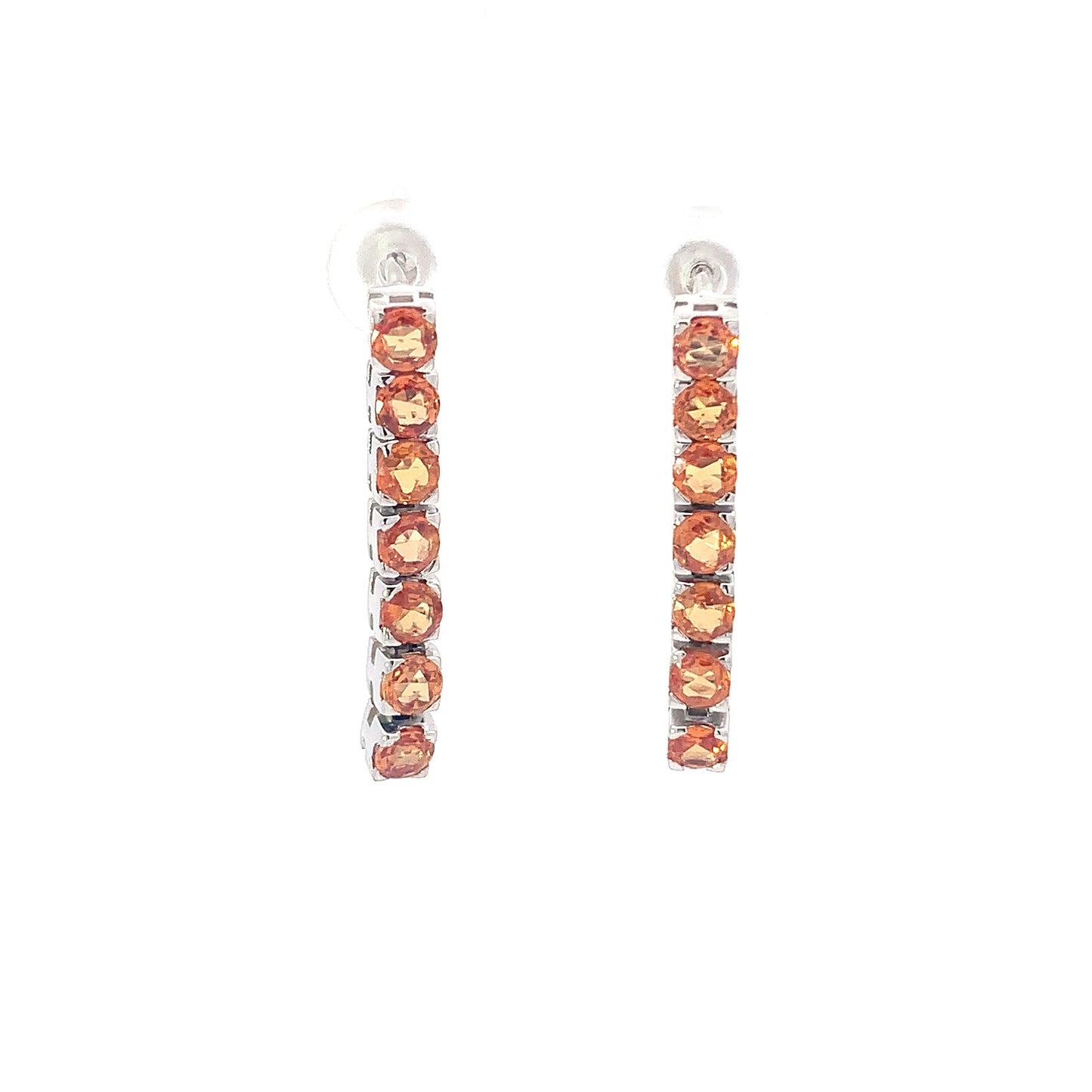 Earrings Orange Sapphire