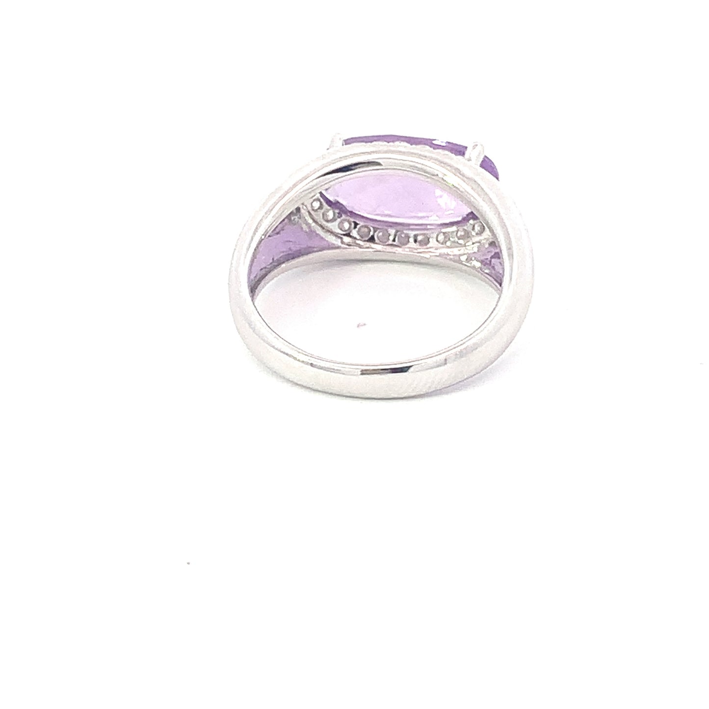 Rings Diamond and Amethyst Oval